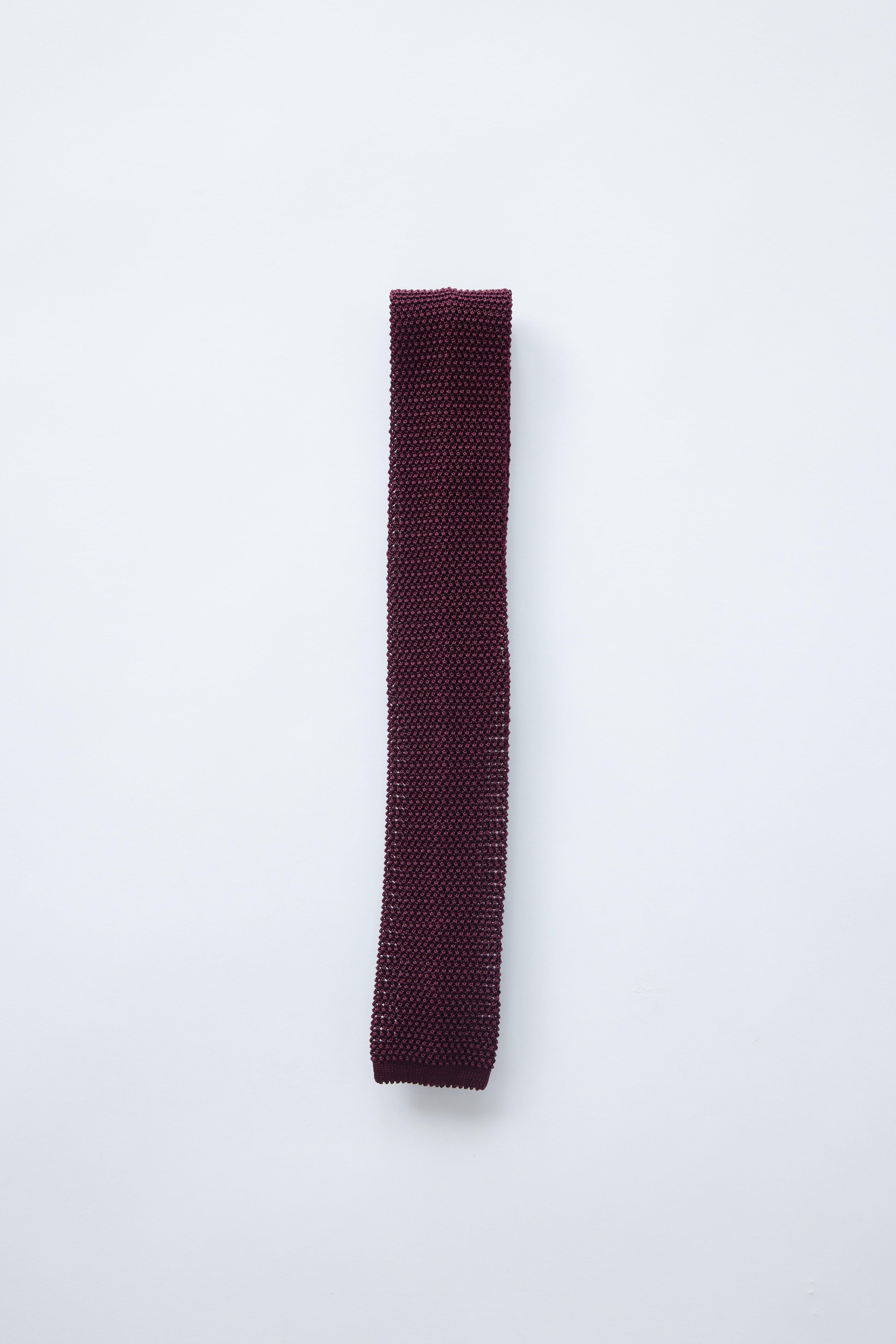 Maroon Knit Tie - Shepherd’s