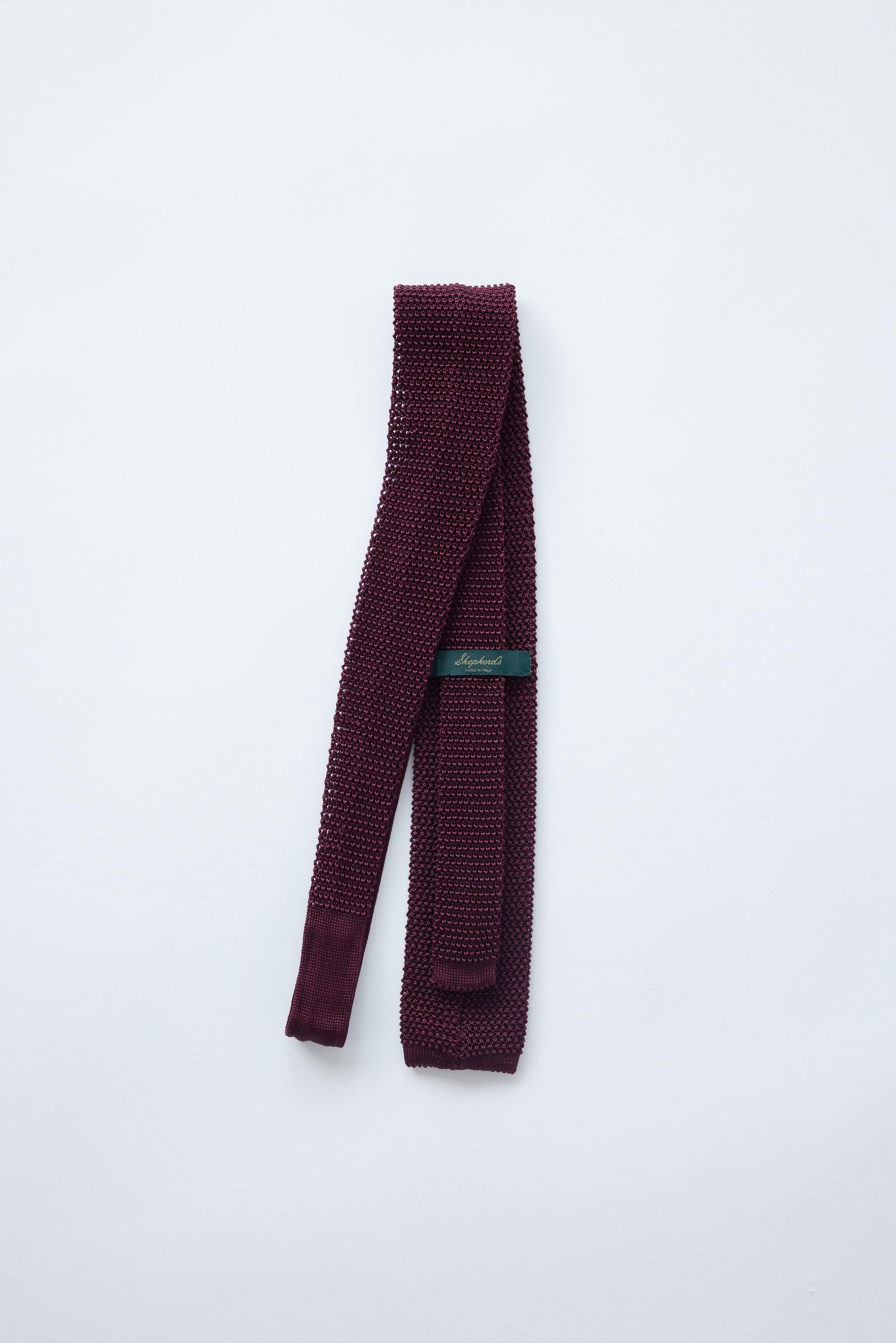 Maroon Knit Tie - Shepherd’s