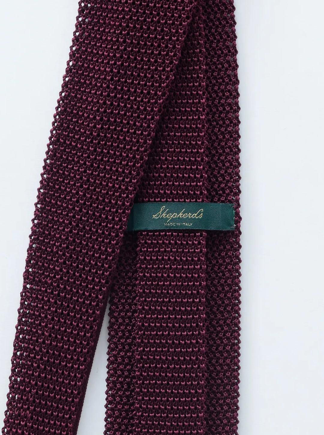 Maroon Knit Tie - Shepherd’s