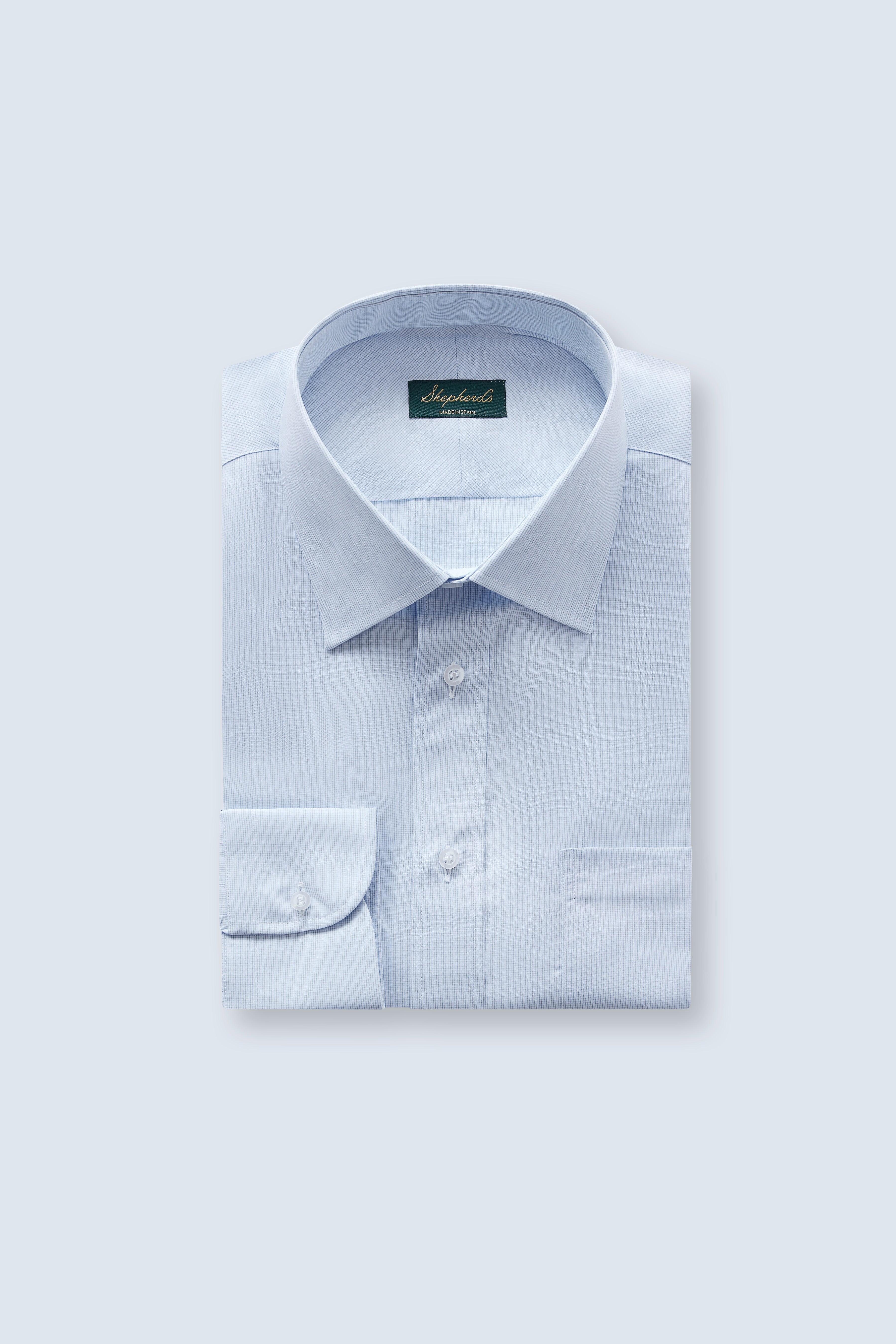 No. 2 Blue Graph Check Shirt - Shepherd’s