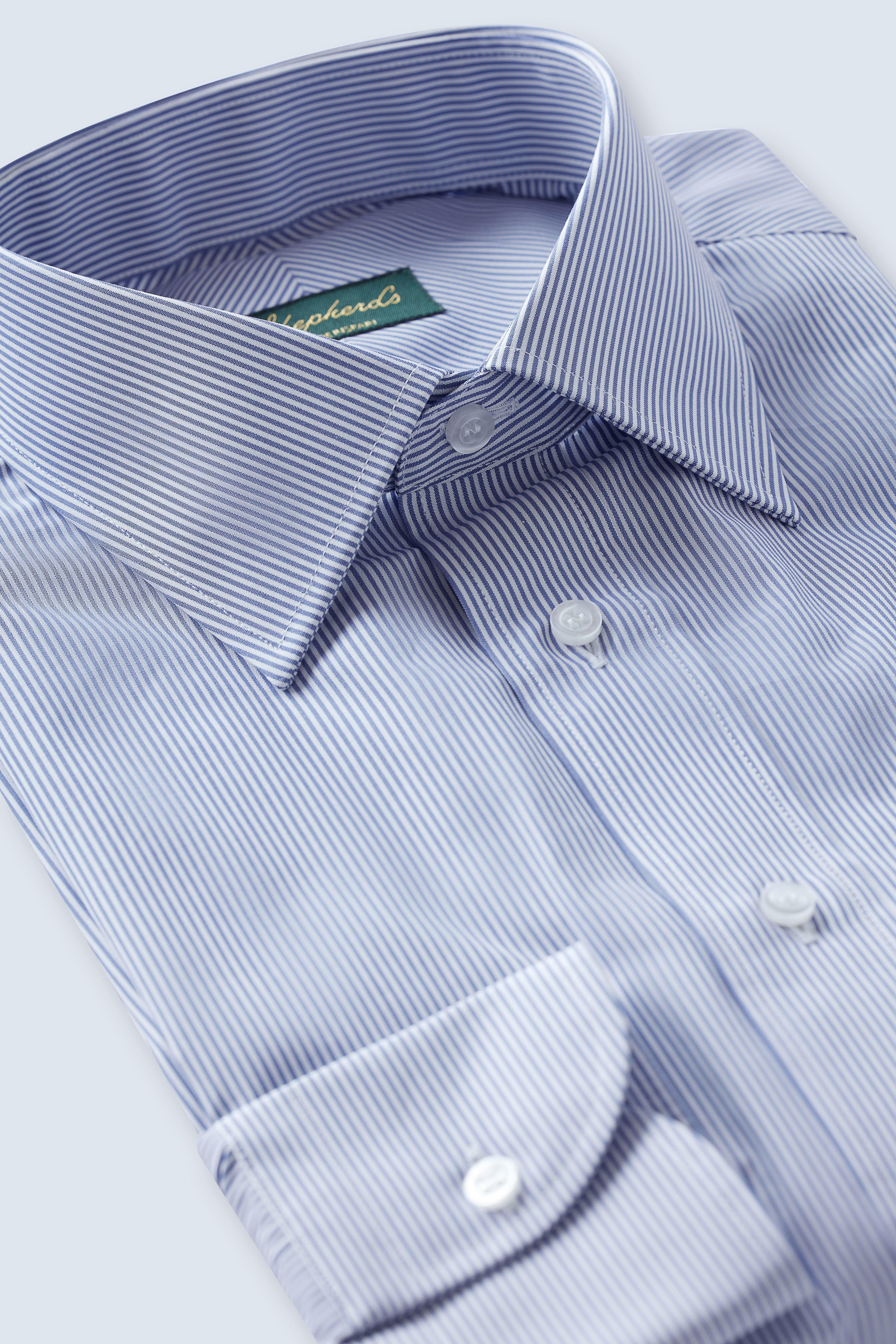 Signature Thomas Mason Blue and White Striped Shirt - Shepherd’s