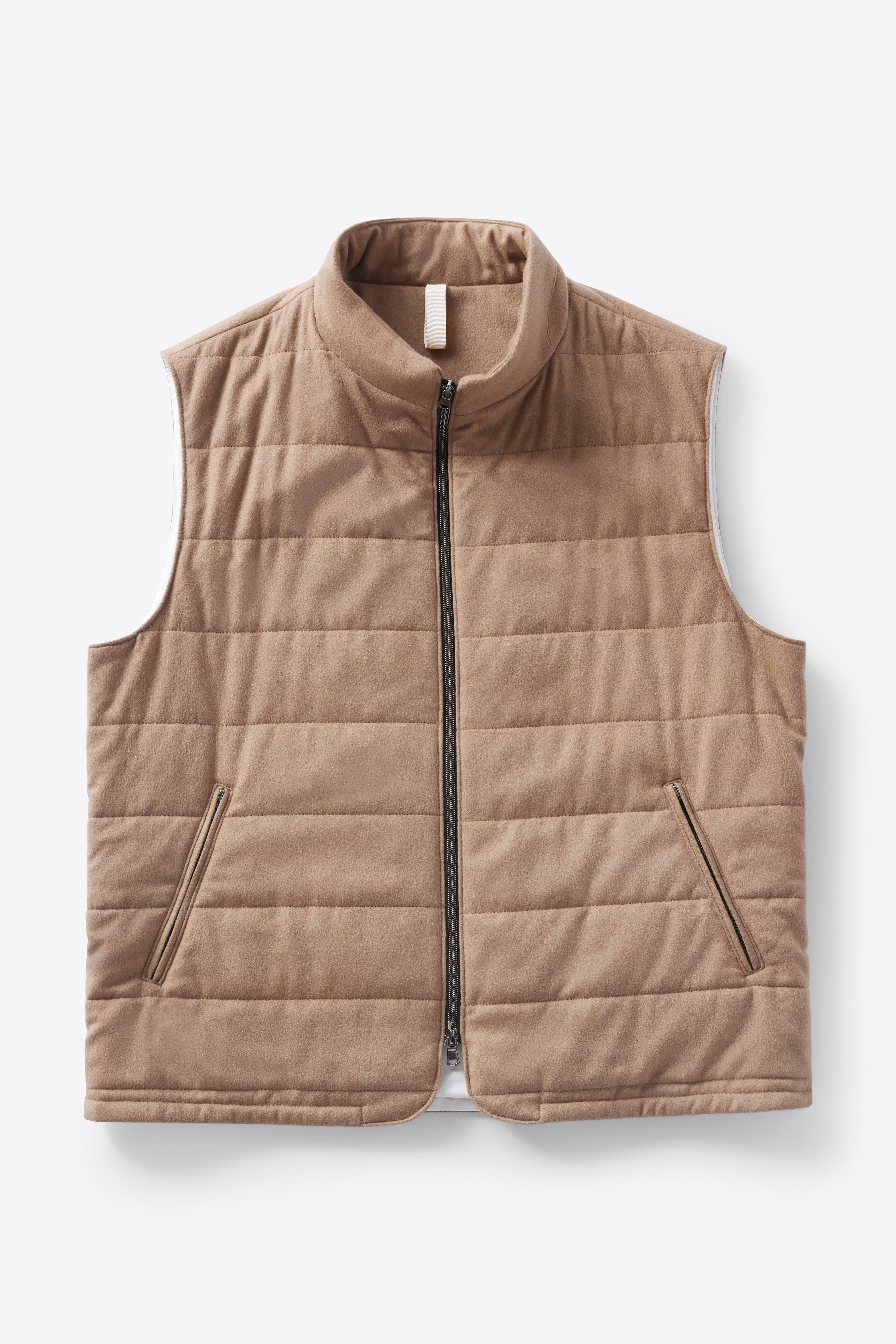Signature Camel Cashmere Vest - Shepherd’s