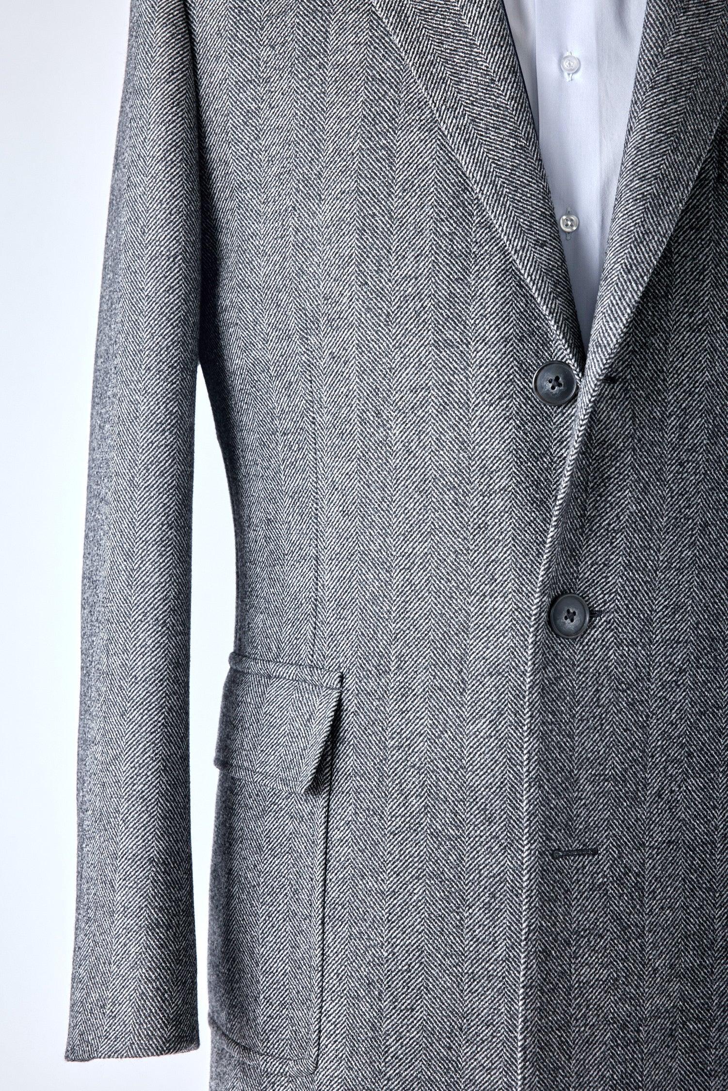 Peak Lapel Herringbone Overcoat - Shepherd’s