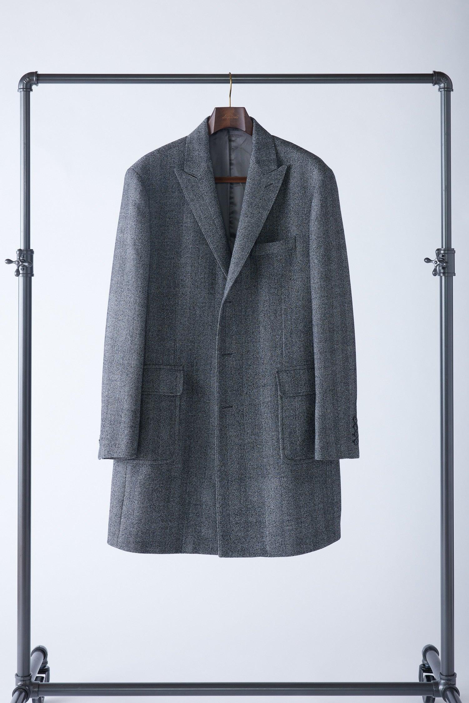 Peak Lapel Herringbone Overcoat - Shepherd’s
