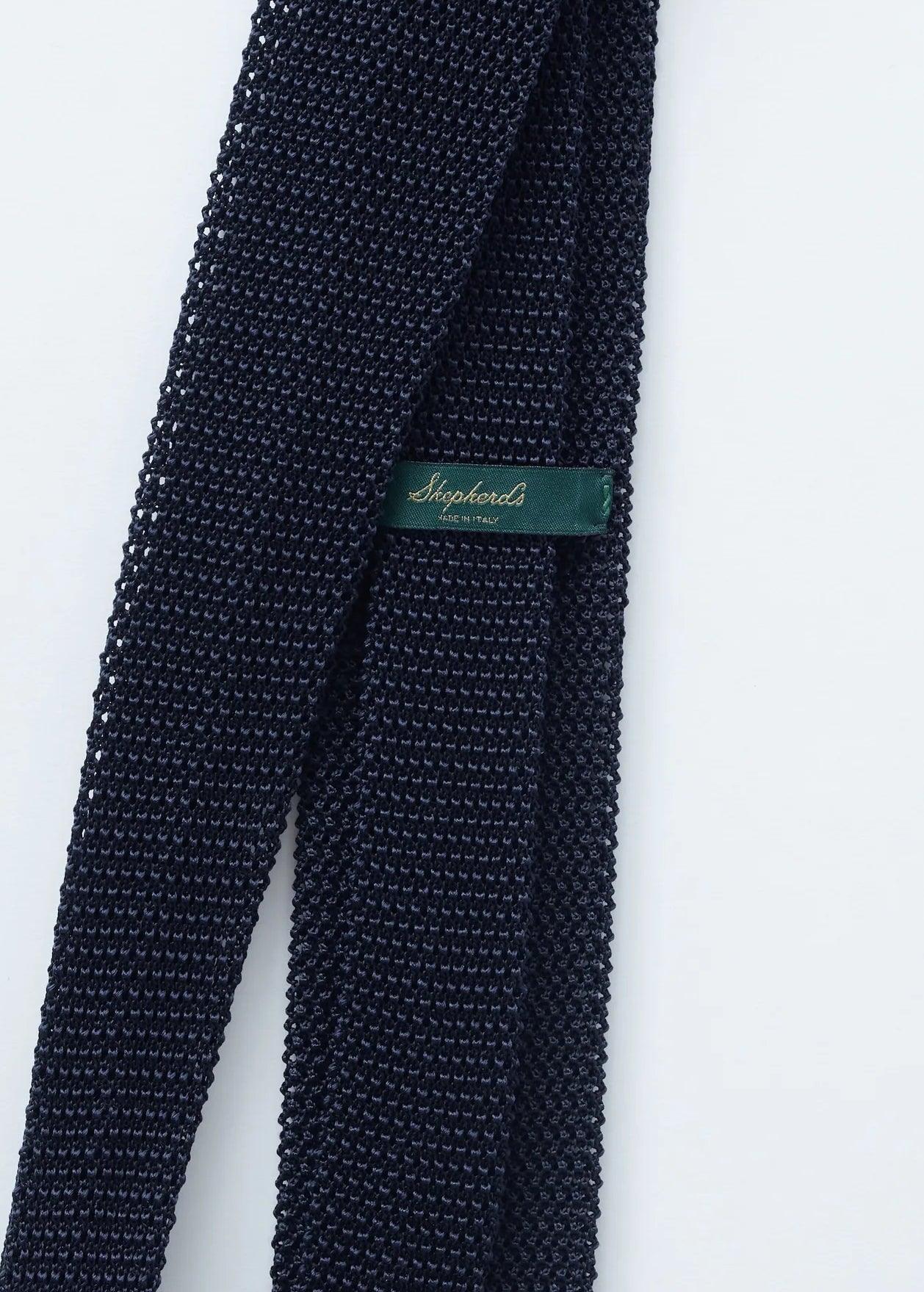 Navy Knit Tie - Shepherd’s