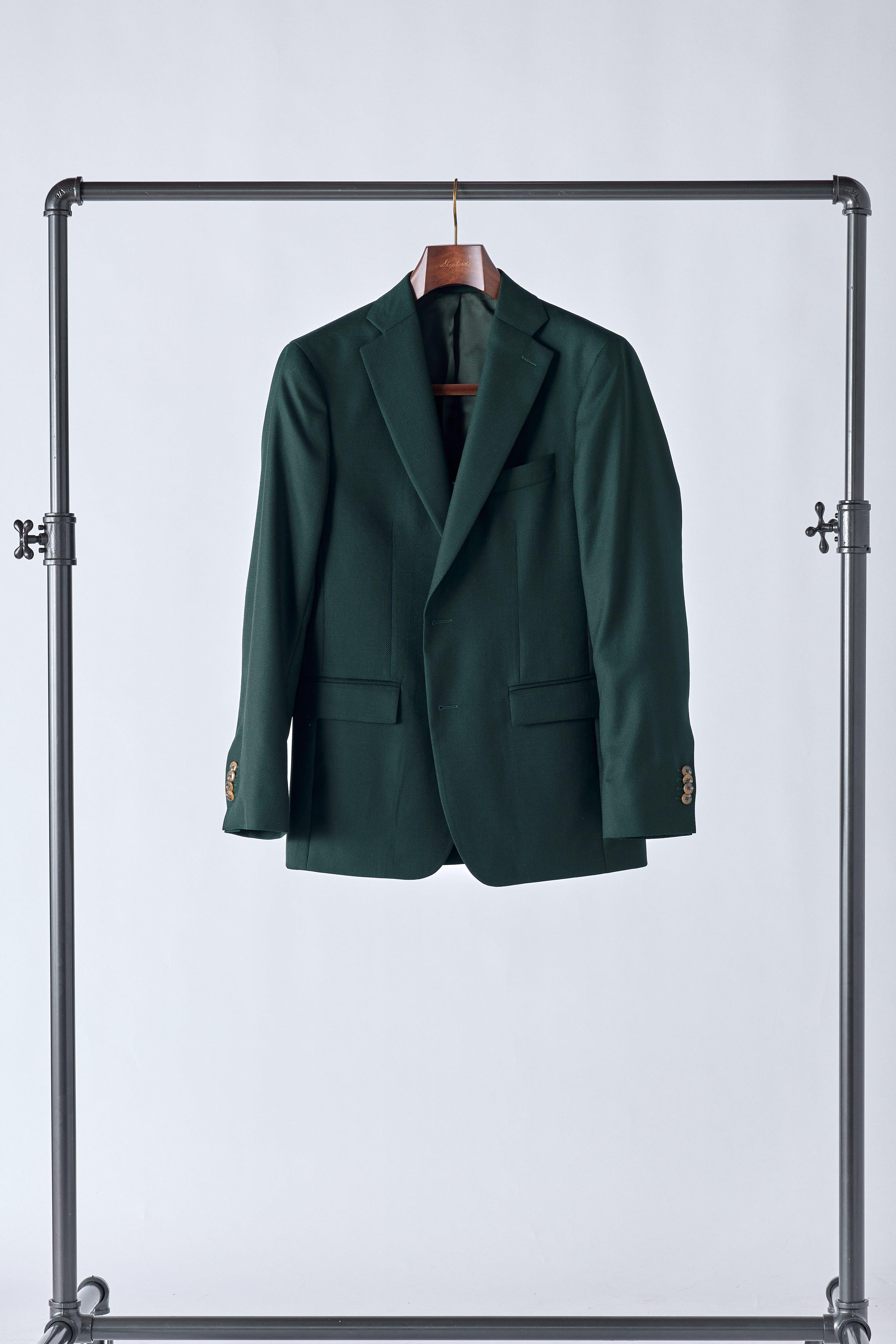 No. 1 Dark Green Hopsack Jacket - Shepherd’s
