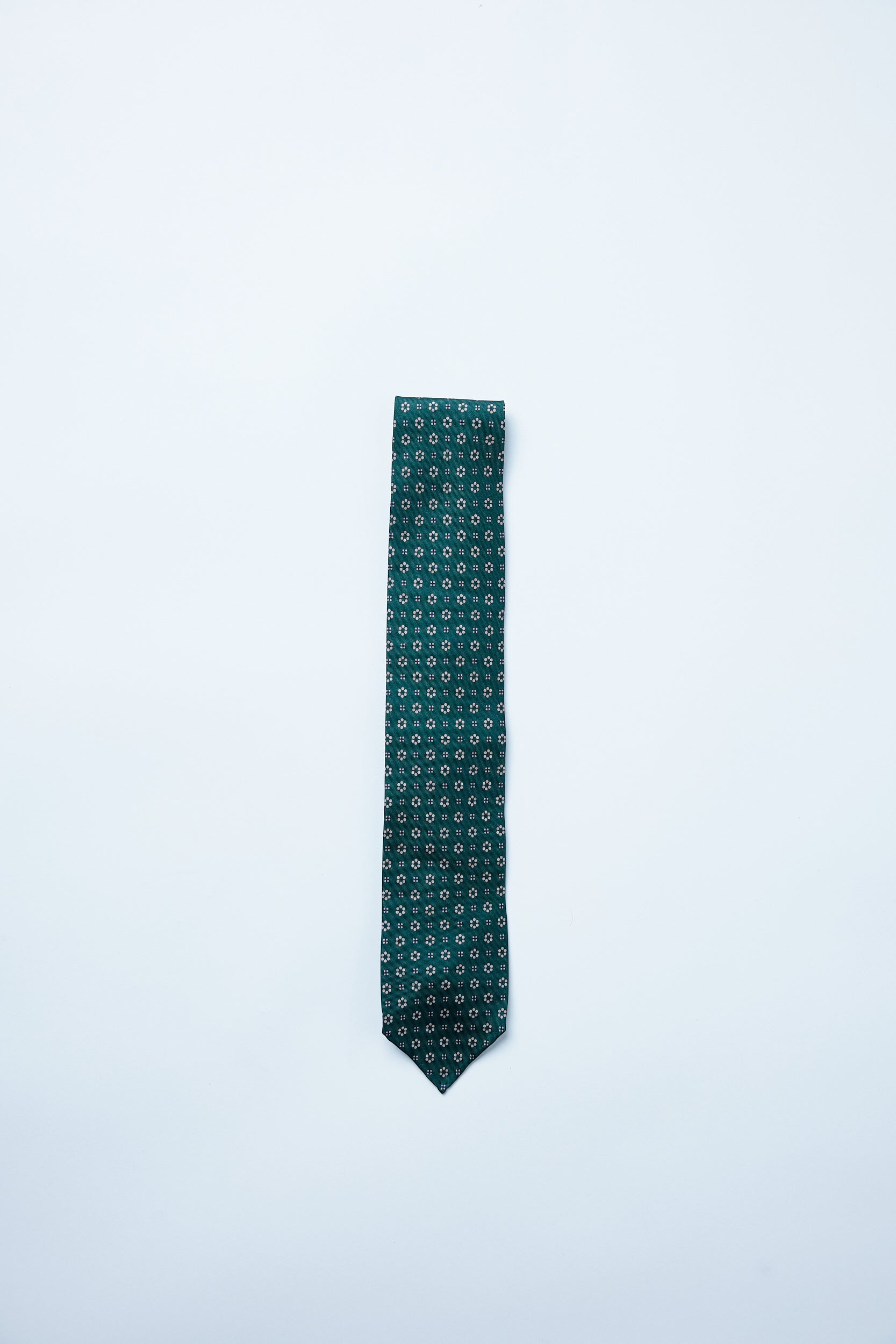 Floral Printed Silk Tie-Green - Shepherd’s