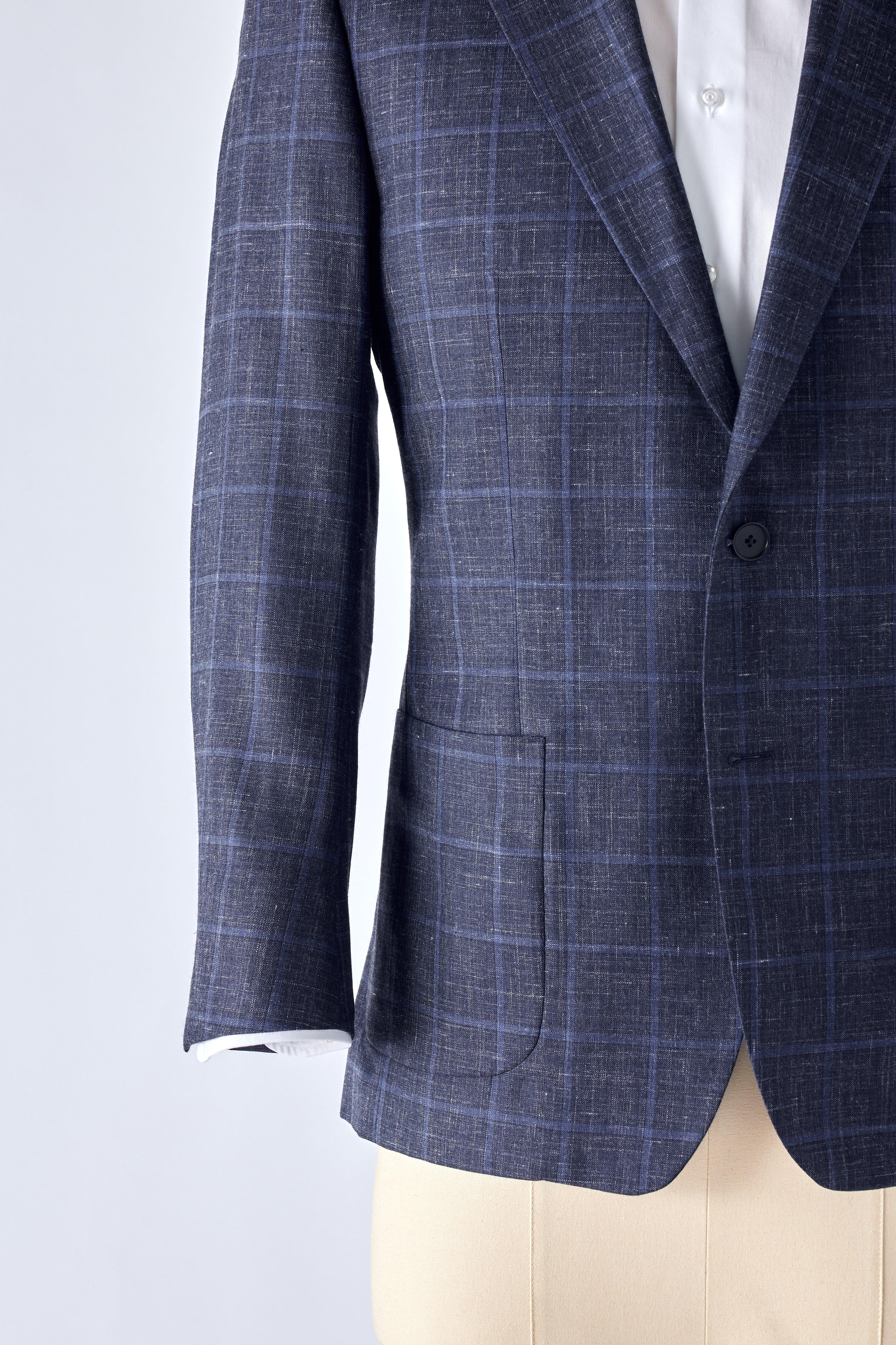Signature Blue Check Cashmere-Silk Jacket - Shepherd’s