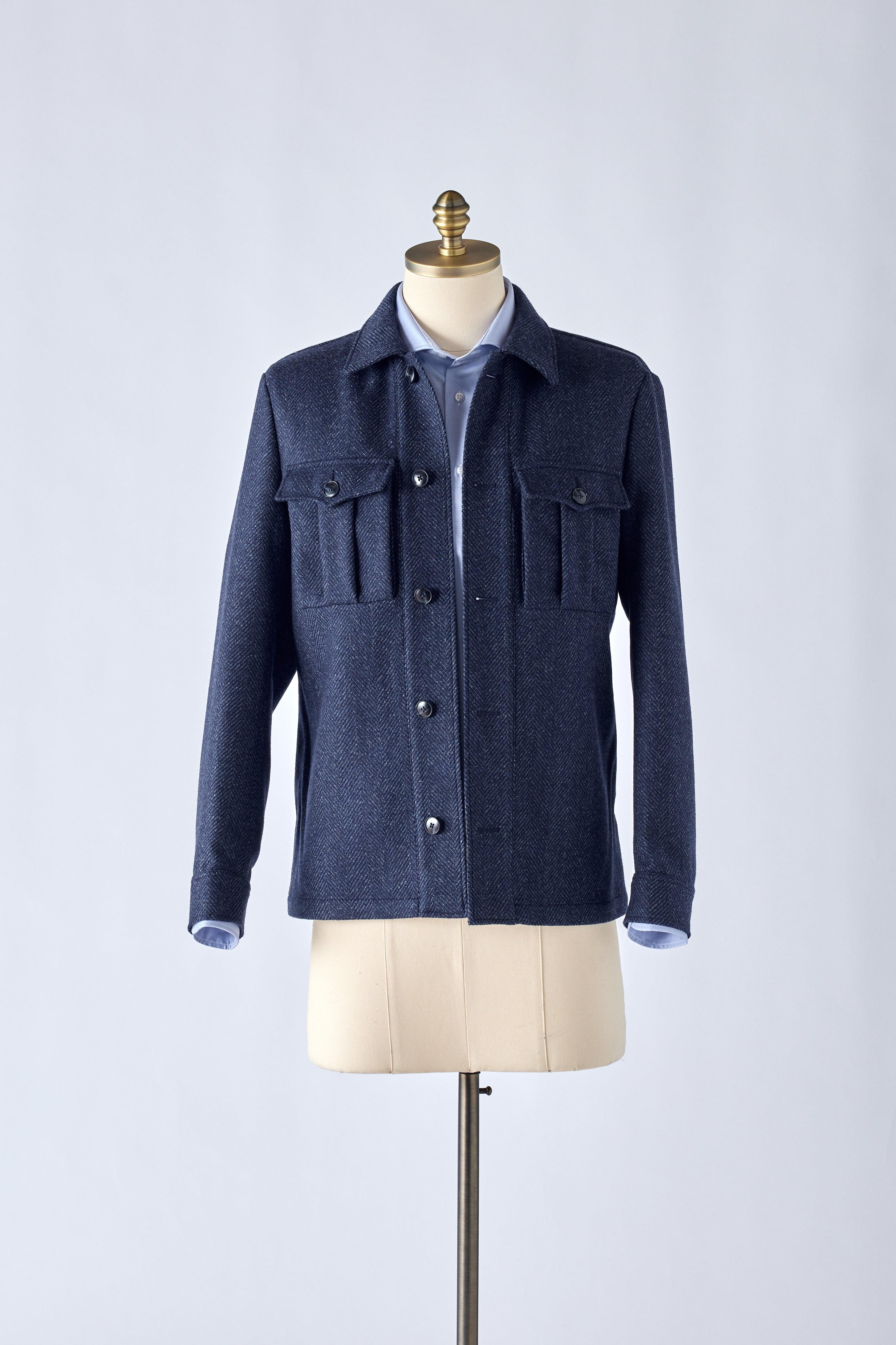 Signature Blue Loro Piana Blanket Shirt - Shepherd’s