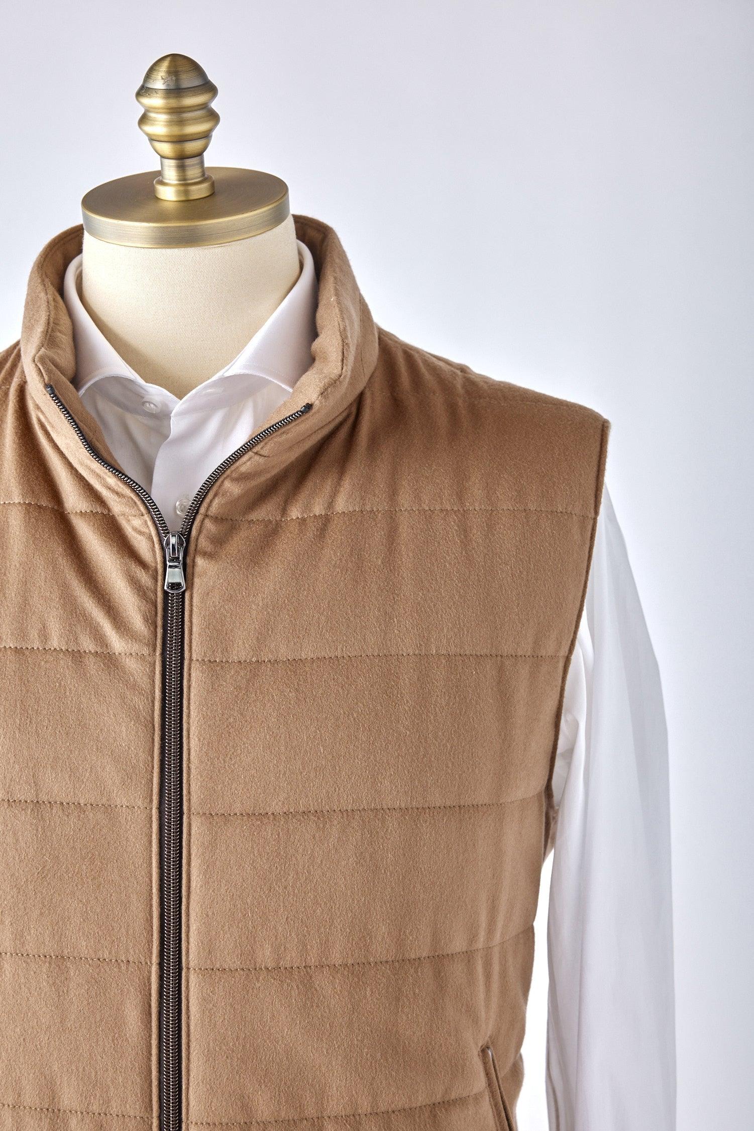 Signature Camel Cashmere Vest - Shepherd’s