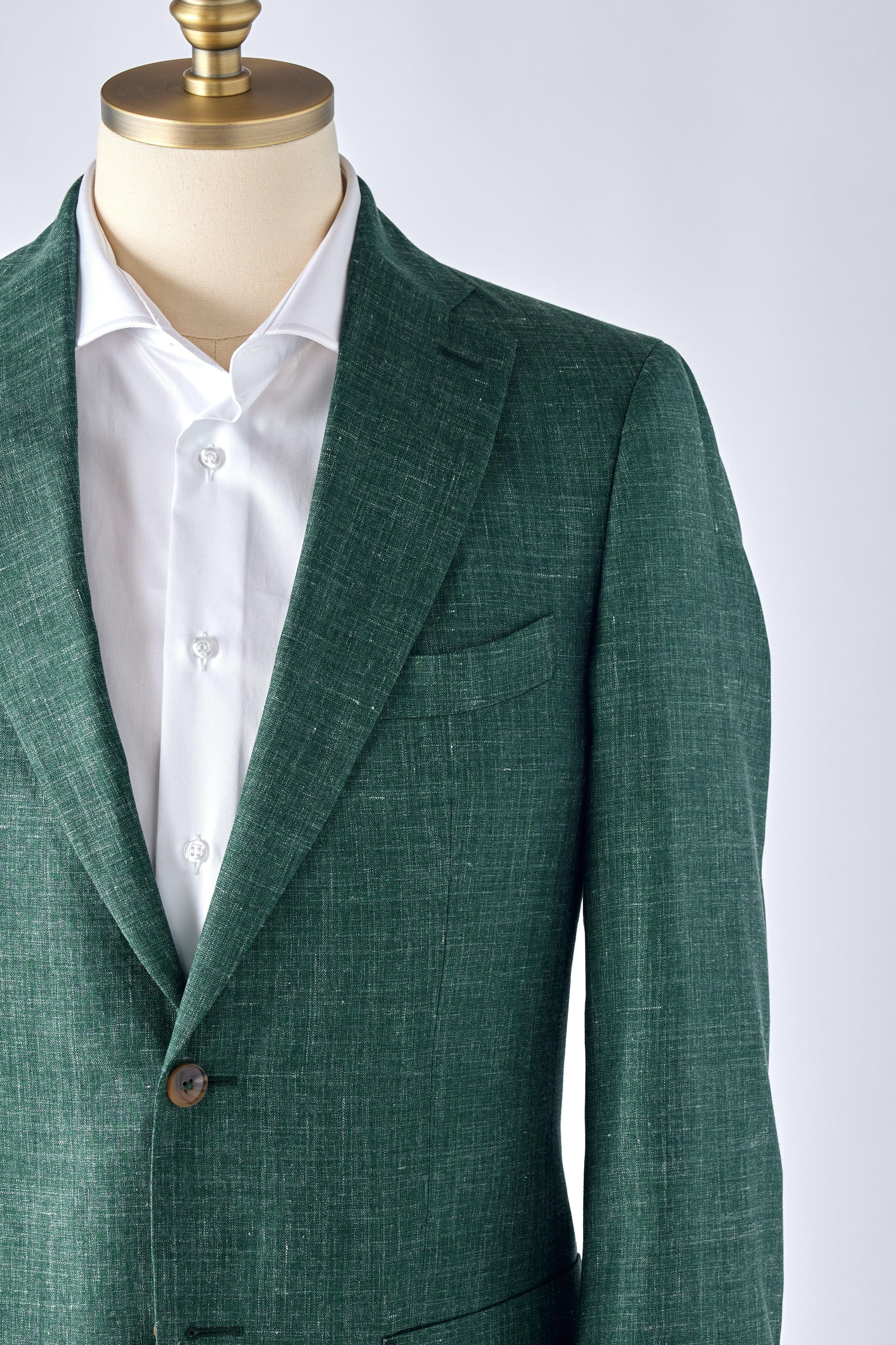 Olive Wool-Silk Jacket