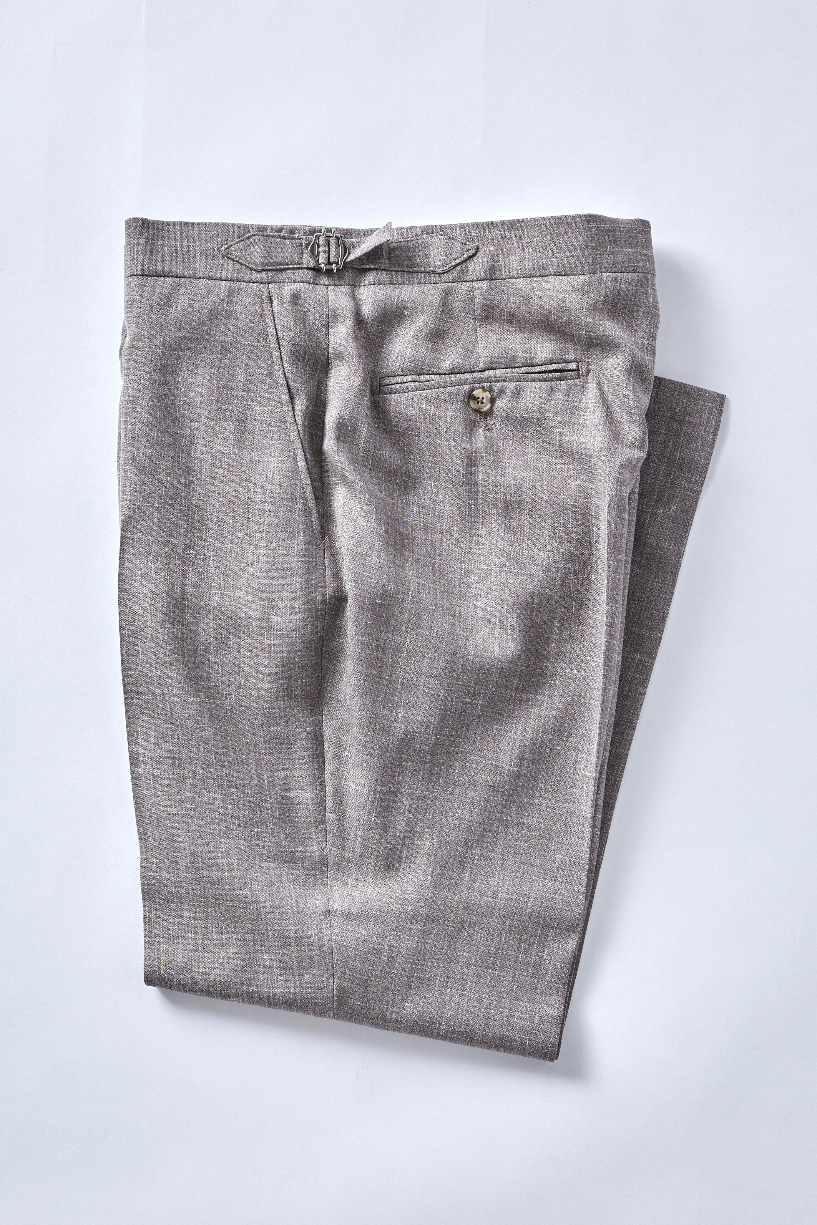 Signature Mid-Brown Linen Trousers - Shepherd’s
