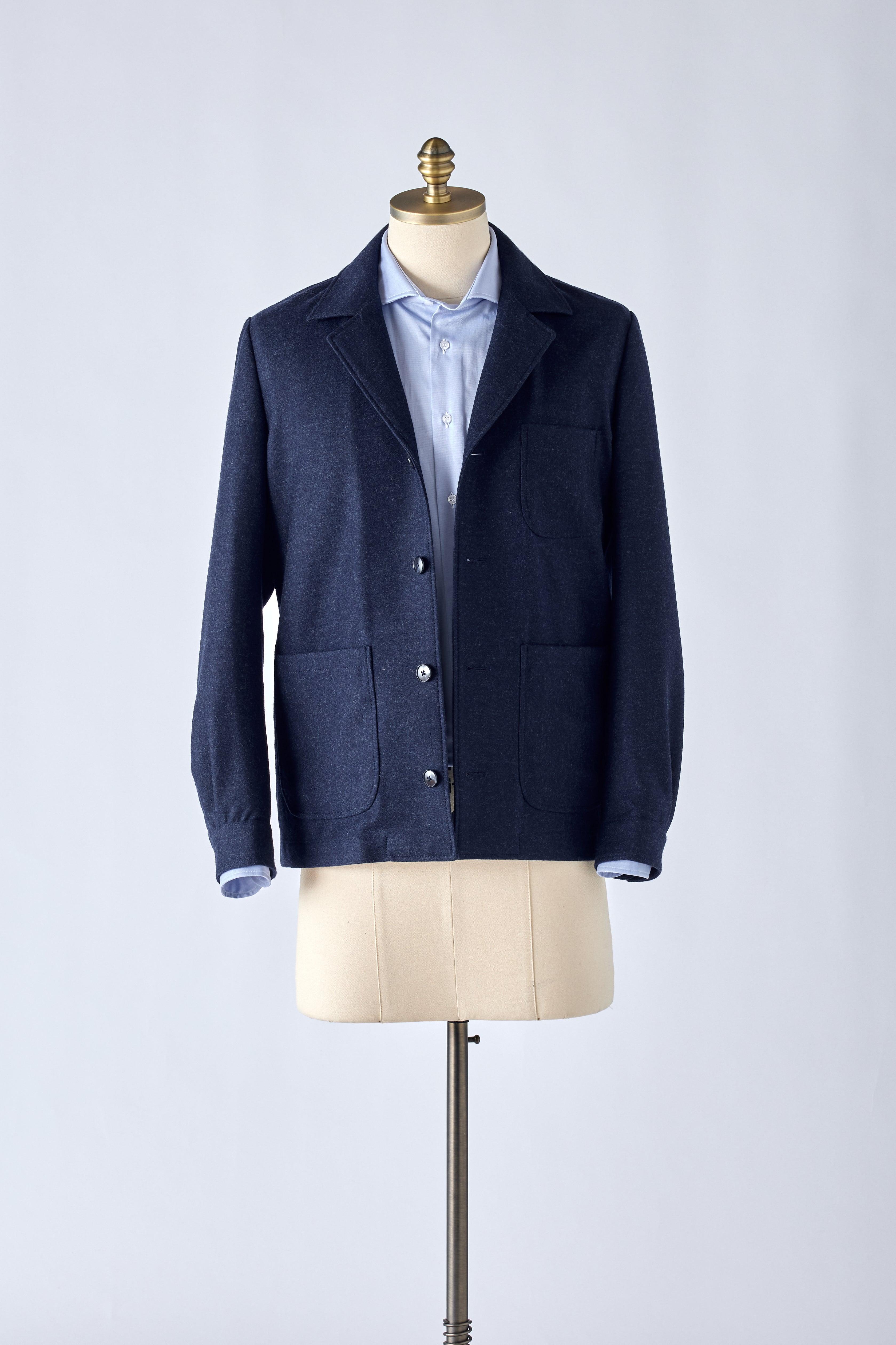 The Navy Flannel Work Jacket - Shepherd’s