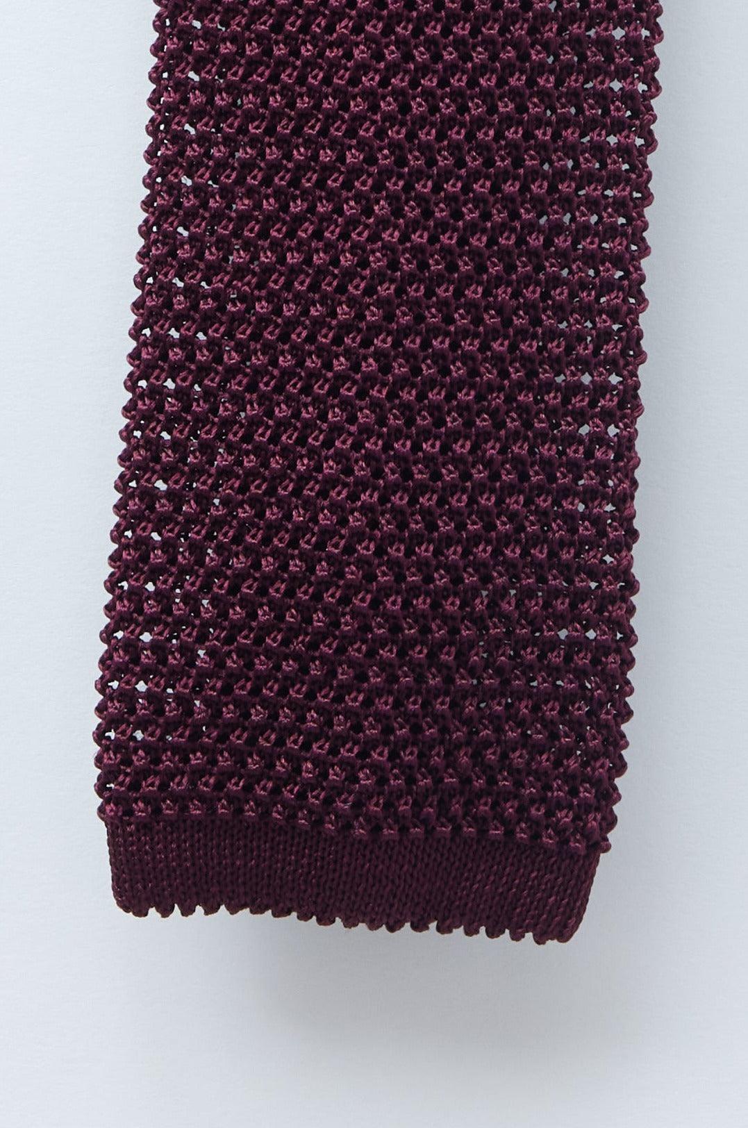 Maroon Knit Tie - Shepherd’s