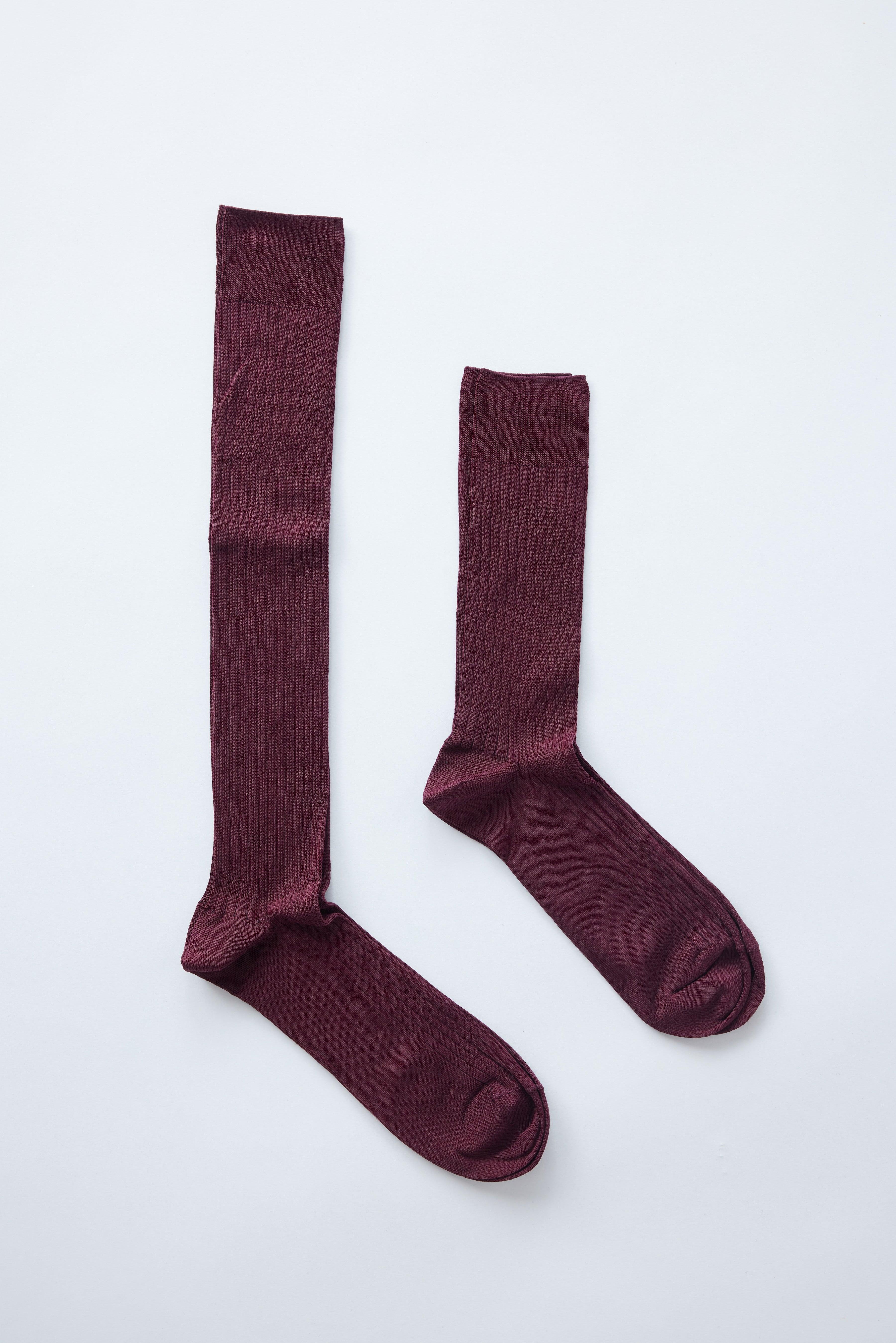 Red Dress Socks Over Calf