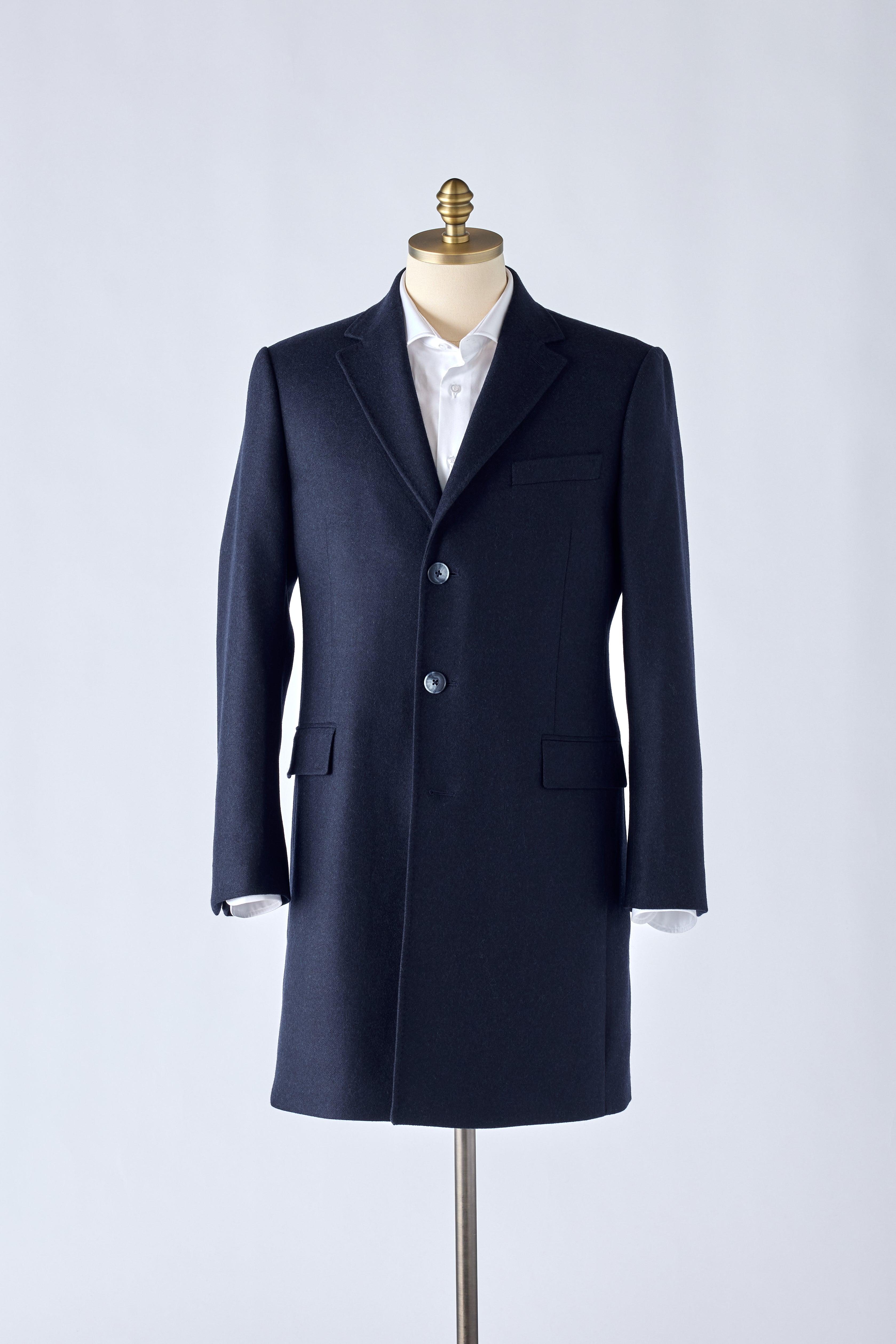 Navy wool overcoat 2025