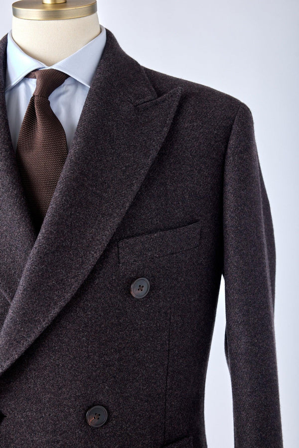 Peak Lapel Double-Breasted Overcoat