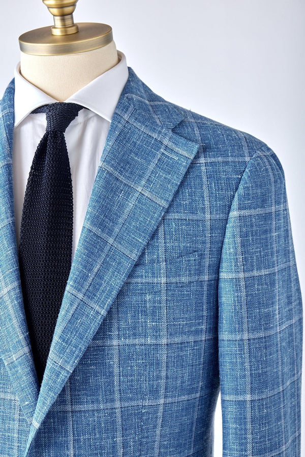 Pale Blue Linen-Wool Jacket