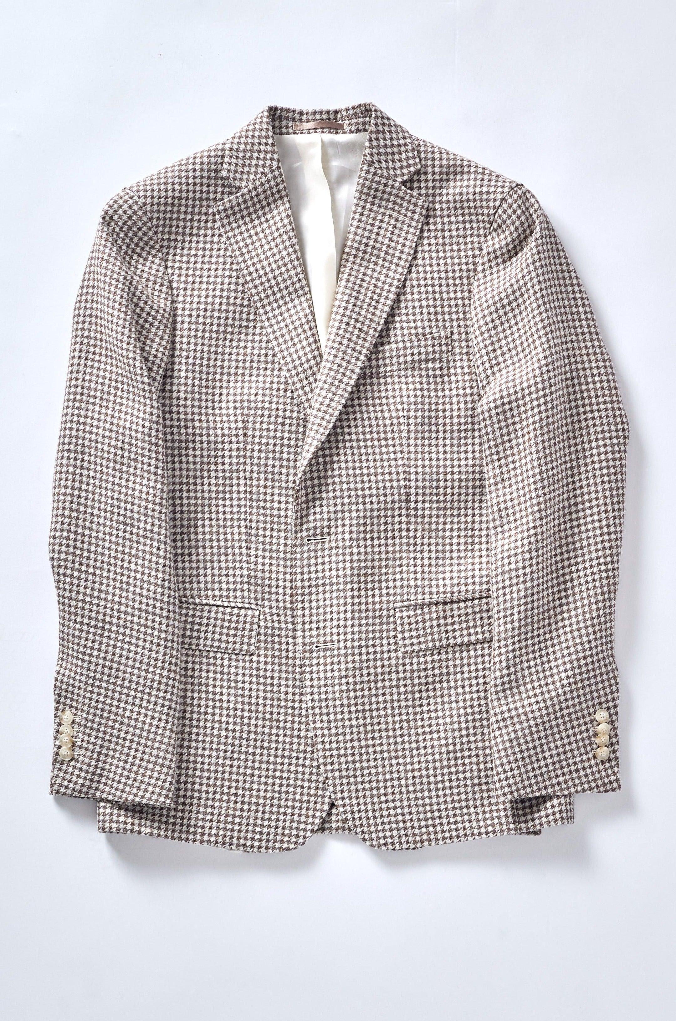 No. 2 Brown and Cream Houndstooth Jacket - Shepherd’s