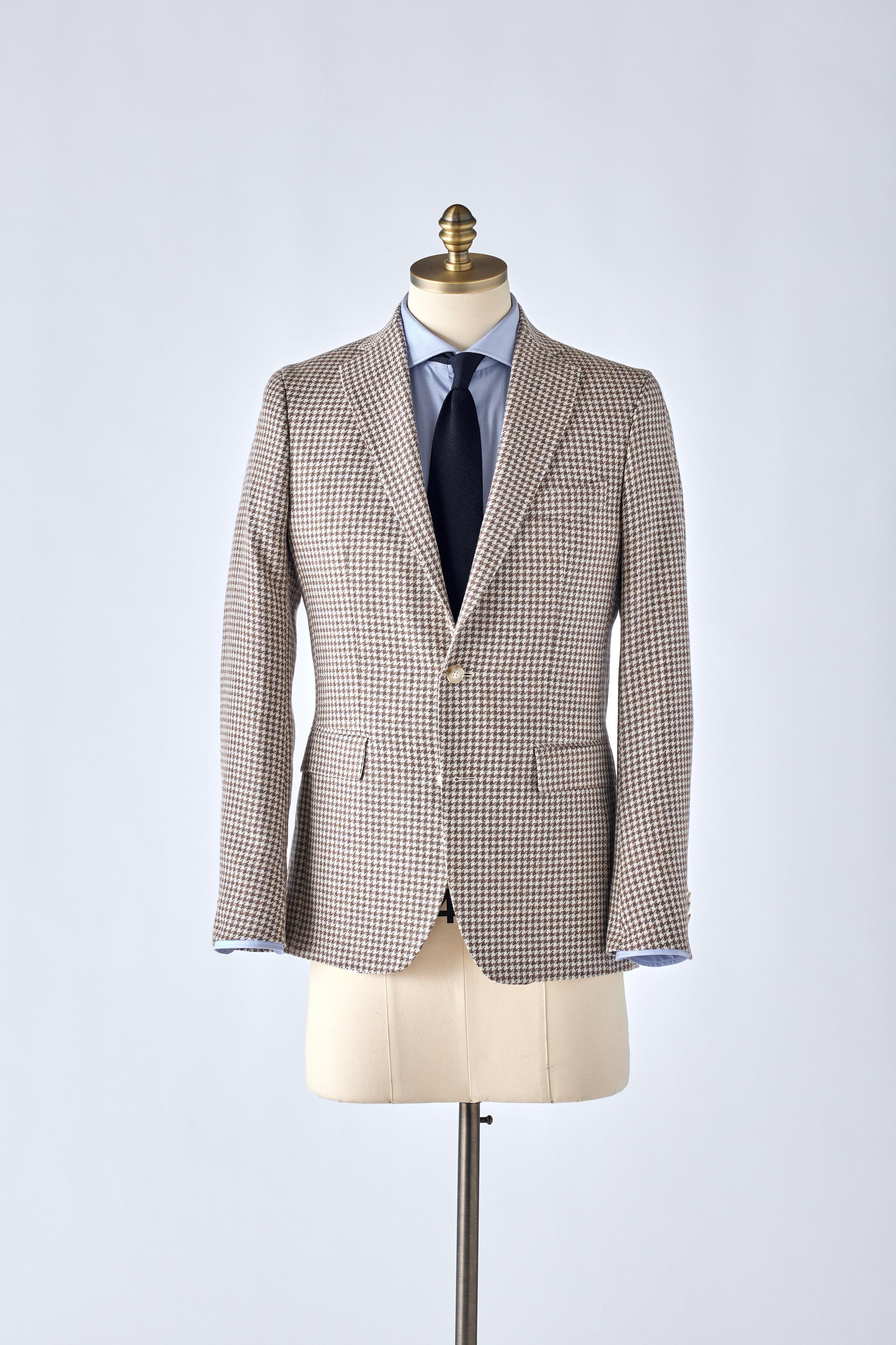 No. 2 Brown and Cream Houndstooth Jacket - Shepherd’s