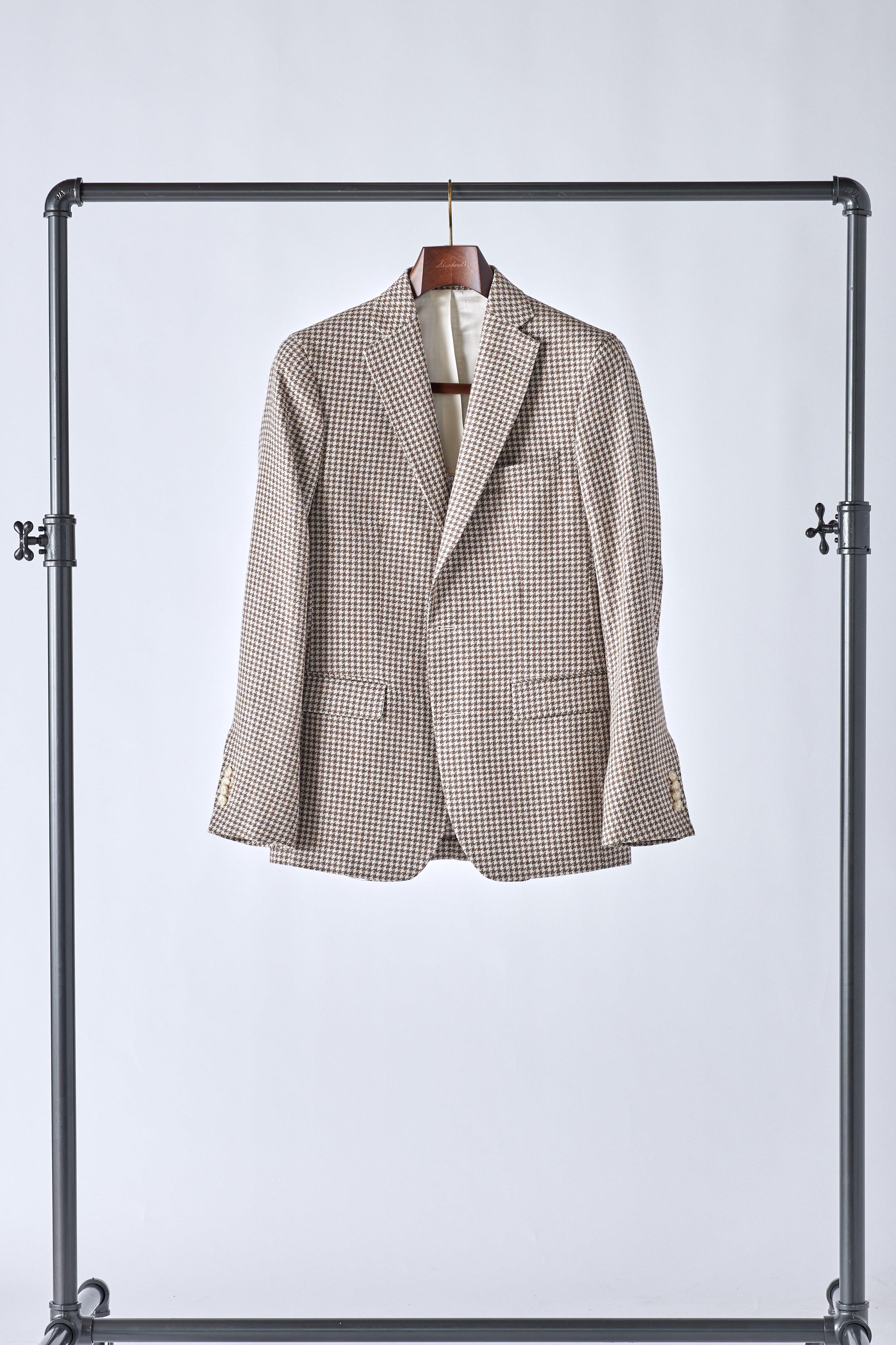 No. 2 Brown and Cream Houndstooth Jacket - Shepherd’s
