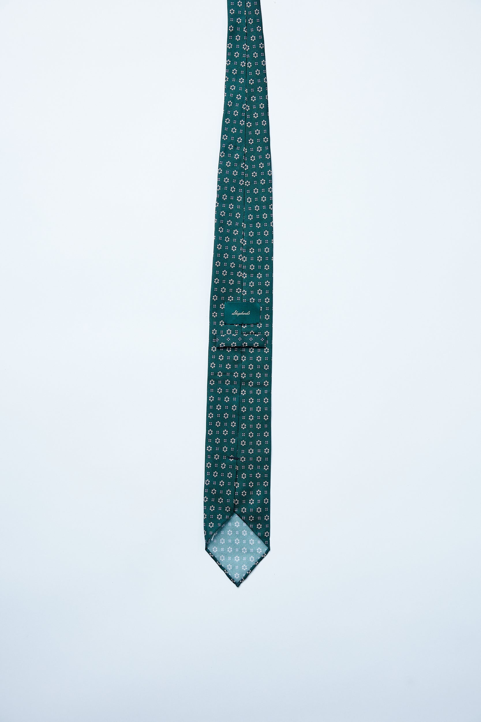 Floral Printed Silk Tie-Green - Shepherd’s