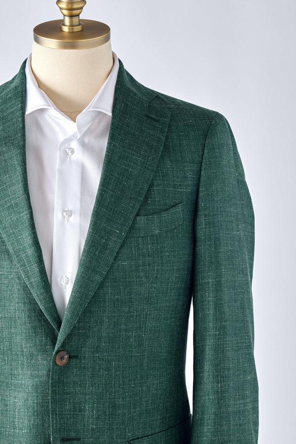 Olive Wool-Silk Jacket